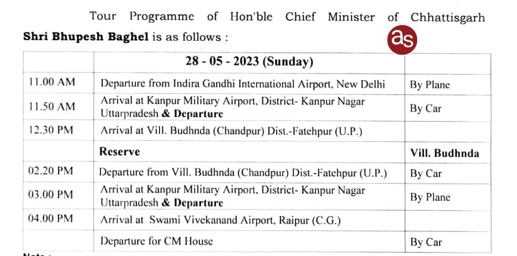 मुख्यमंत्री भूपेश बघेल 28 मई को लौटेंगे रायपुर .. Kshiti Technologies