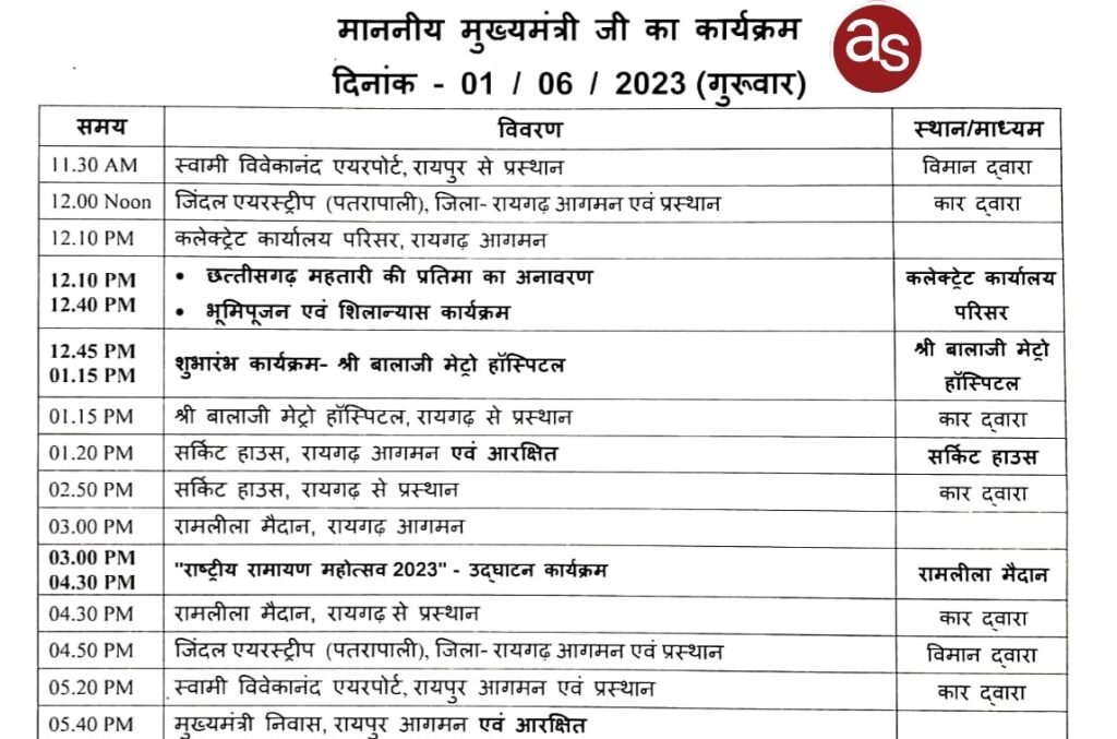 मुख्यमंत्री एक जून को रायगढ़ प्रवास पर .. Kshiti Technologies मुख्यमंत्री एक जून को रायगढ़ प्रवास पर .. Kshiti Technologies