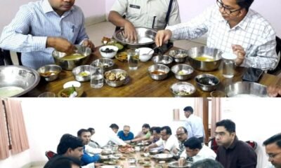 कलेक्टर और एसपी ने श्रमिक संगठन के पदाधिकारियों के साथ बोरेबासी खाकर श्रमिकों का किया सम्मान .. Kshiti Technologies