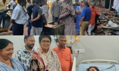 ट्रांसपोर्ट नगर स्थित इंदिरा कॉमर्शियल काम्पलेक्स में लगी भीषण आग का जायजा लेने घटनास्थल पहुंचीं- सांसद ज्योत्सना महंत .. Kshiti Technologies