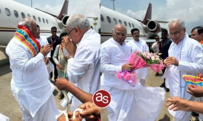 मुख्यमंत्री भूपेश बघेल ने नेता प्रतिपक्ष राज्यसभा मल्लिकार्जुन खड़गे का रायपुर एयरपोर्ट पहुंचने पर किया आत्मीय स्वागत .. Kshiti Technologies