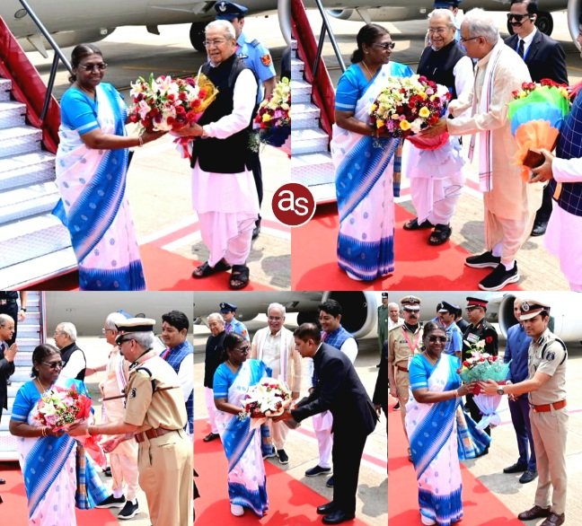 राष्ट्रपति श्रीमती द्रौपदी मुर्मु अपने दो दिवसीय छत्तीसगढ़ प्रवास पर आज राजधानी रायपुर के स्वामी विवेकानंद विमानतल पहुँची .. Kshiti Technologies राष्ट्रपति श्रीमती द्रौपदी मुर्मु अपने दो दिवसीय छत्तीसगढ़ प्रवास पर आज राजधानी रायपुर के स्वामी विवेकानंद विमानतल पहुँची .. Kshiti Technologies