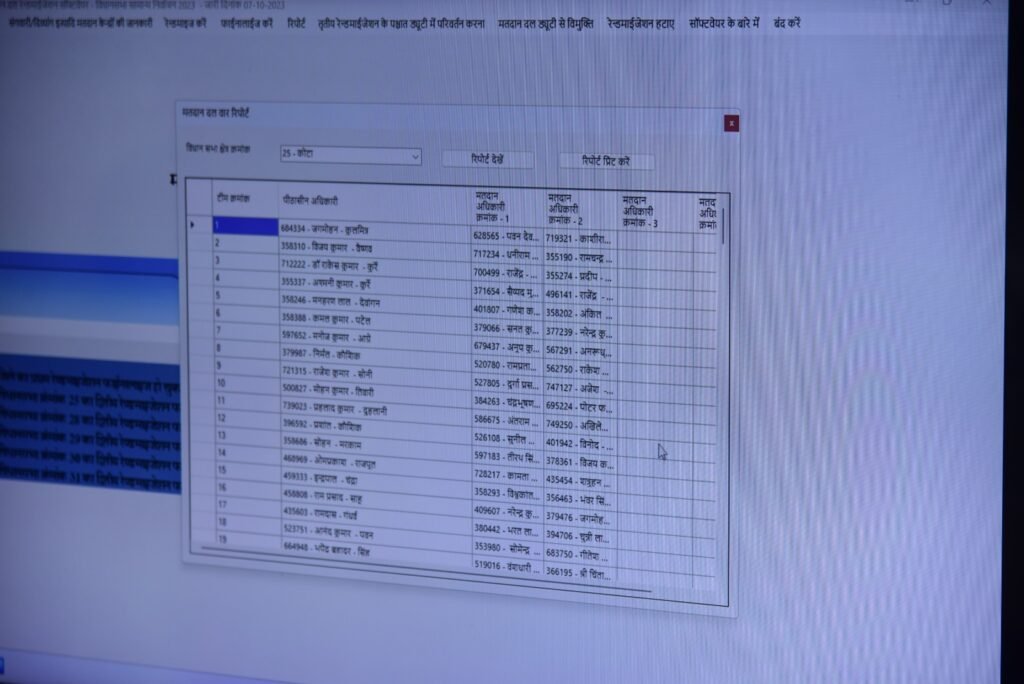 रैण्डमाईजेशन प्रक्रिया से मतदान दल का गठन .. Kshiti Technologies रैण्डमाईजेशन प्रक्रिया से मतदान दल का गठन .. Kshiti Technologies