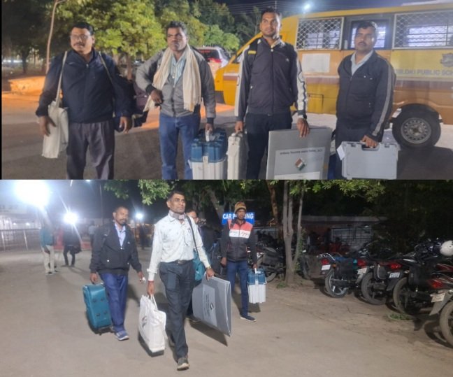 मतदान दलों का शुरू हुआ वापसी का दौर, जमा हो रहे ईव्हीएम .. Kshiti Technologies मतदान दलों का शुरू हुआ वापसी का दौर, जमा हो रहे ईव्हीएम .. Kshiti Technologies
