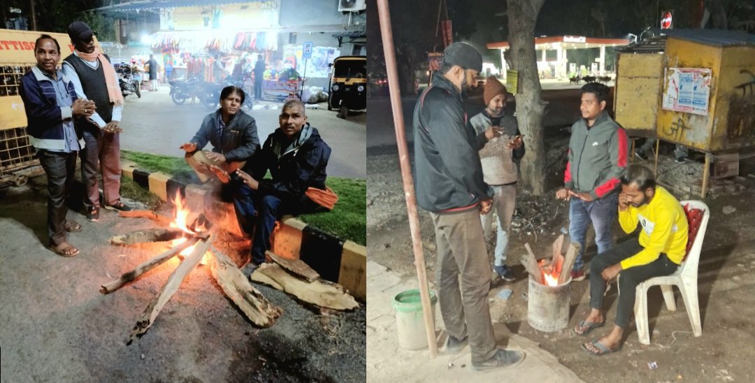 कलेक्टर के निर्देश मे लोगों को ठिठुरन से बचाने चौक चौराहो पर जलाया गया अलाव .. Kshiti Technologies कलेक्टर के निर्देश मे लोगों को ठिठुरन से बचाने चौक चौराहो पर जलाया गया अलाव .. Kshiti Technologies