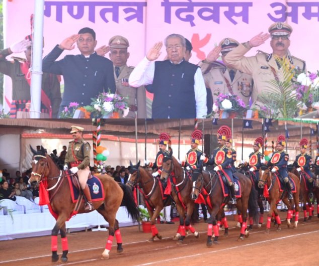 75 वें गणतंत्र दिवस के अवसर पर राज्यपाल विश्वभूषण हरिचंदन ने राजधानी रायपुर के पुलिस परेड ग्राउंड में ध्वजारोहण कर परेड की सलामी ली .. Kshiti Technologies 75 वें गणतंत्र दिवस के अवसर पर राज्यपाल विश्वभूषण हरिचंदन ने राजधानी रायपुर के पुलिस परेड ग्राउंड में ध्वजारोहण कर परेड की सलामी ली .. Kshiti Technologies