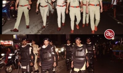 ईद और गणपति विसर्जन को ध्यान में रखकर जिला पुलिस प्रशासन ने किया पैदल फ्लैग मार्च .. Kshiti Technologies