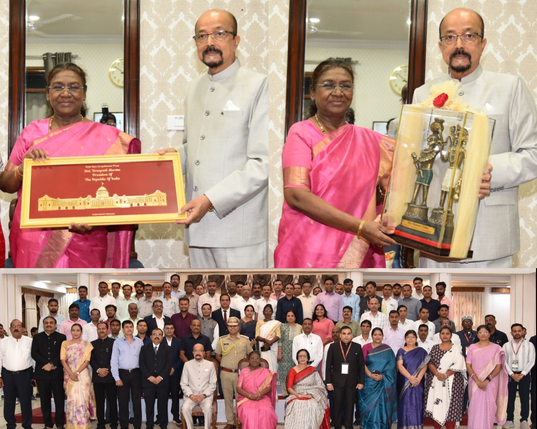 राष्ट्रपति श्रीमती मुर्मु को राज्यपाल ने स्मृति चिन्ह भेंट कर राजभवन में ससम्मान विदाई दी .. Kshiti Technologies राष्ट्रपति श्रीमती मुर्मु को राज्यपाल ने स्मृति चिन्ह भेंट कर राजभवन में ससम्मान विदाई दी .. Kshiti Technologies
