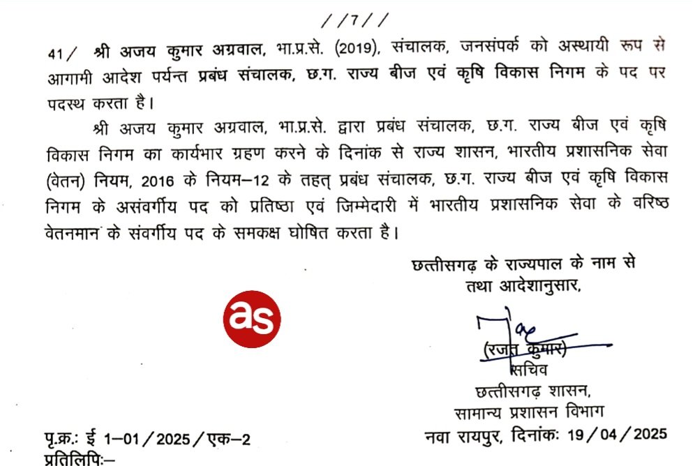 बडी खबर: IAS अफसरों के ट्रांसफर की जारी हुई लिस्ट: कई जिलों के कलेक्टर और वरिष्ठ IAS अफसरों का हुआ तबादला .. Kshiti Technologies बडी खबर: IAS अफसरों के ट्रांसफर की जारी हुई लिस्ट: कई जिलों के कलेक्टर और वरिष्ठ IAS अफसरों का हुआ तबादला .. Kshiti Technologies