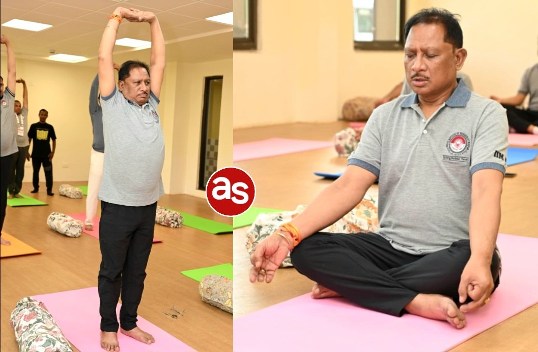 मुख्यमंत्री विष्णु देव साय ने चिंतन शिविर 2.0 के दूसरे दिन योग से की दिन की शुरुआत .. Kshiti Technologies