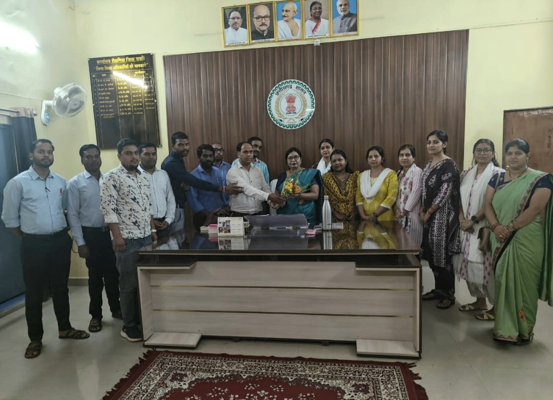 स्वामी आत्मानंद संघ के जिलाध्यक्ष एवं सदस्यों ने नवपदस्थ जिला शिक्षा अधिकारी का किया आत्मीय स्वागत .. Kshiti Technologies स्वामी आत्मानंद संघ के जिलाध्यक्ष एवं सदस्यों ने नवपदस्थ जिला शिक्षा अधिकारी का किया आत्मीय स्वागत .. Kshiti Technologies