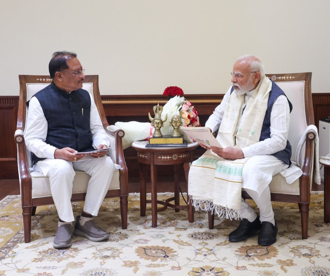 प्रधानमंत्री नरेंद्र मोदी से मिले मुख्यमंत्री विष्णुदेव साय – छत्तीसगढ़ के विकास को मिली नई रफ्तार .. Kshiti Technologies प्रधानमंत्री नरेंद्र मोदी से मिले मुख्यमंत्री विष्णुदेव साय – छत्तीसगढ़ के विकास को मिली नई रफ्तार .. Kshiti Technologies