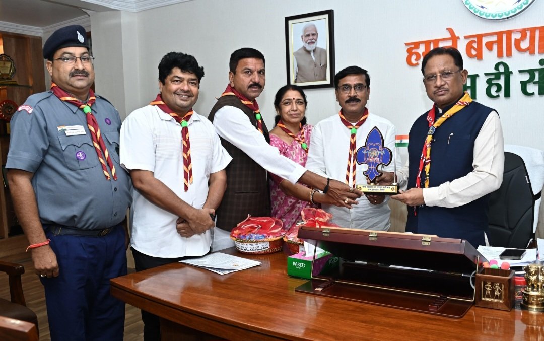 मुख्यमंत्री से भारत स्काउट्स एवं गाइड्स छत्तीसगढ़ के प्रतिनिधिमंडल ने की मुलाकात .. Kshiti Technologies मुख्यमंत्री से भारत स्काउट्स एवं गाइड्स छत्तीसगढ़ के प्रतिनिधिमंडल ने की मुलाकात .. Kshiti Technologies