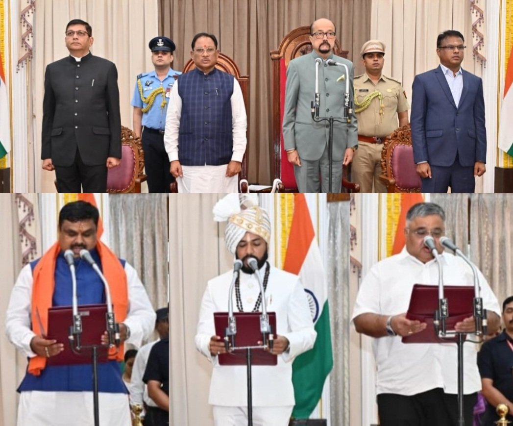 राज्यपाल रमेन डेका ने दिलाई मंत्रियों को शपथ .. Kshiti Technologies