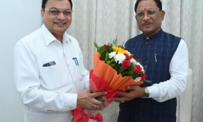 मुख्यमंत्री साय से वाणिज्य एवं उद्योग मंत्री लखनलाल देवांगन ने की सौजन्य भेंट .. Kshiti Technologies