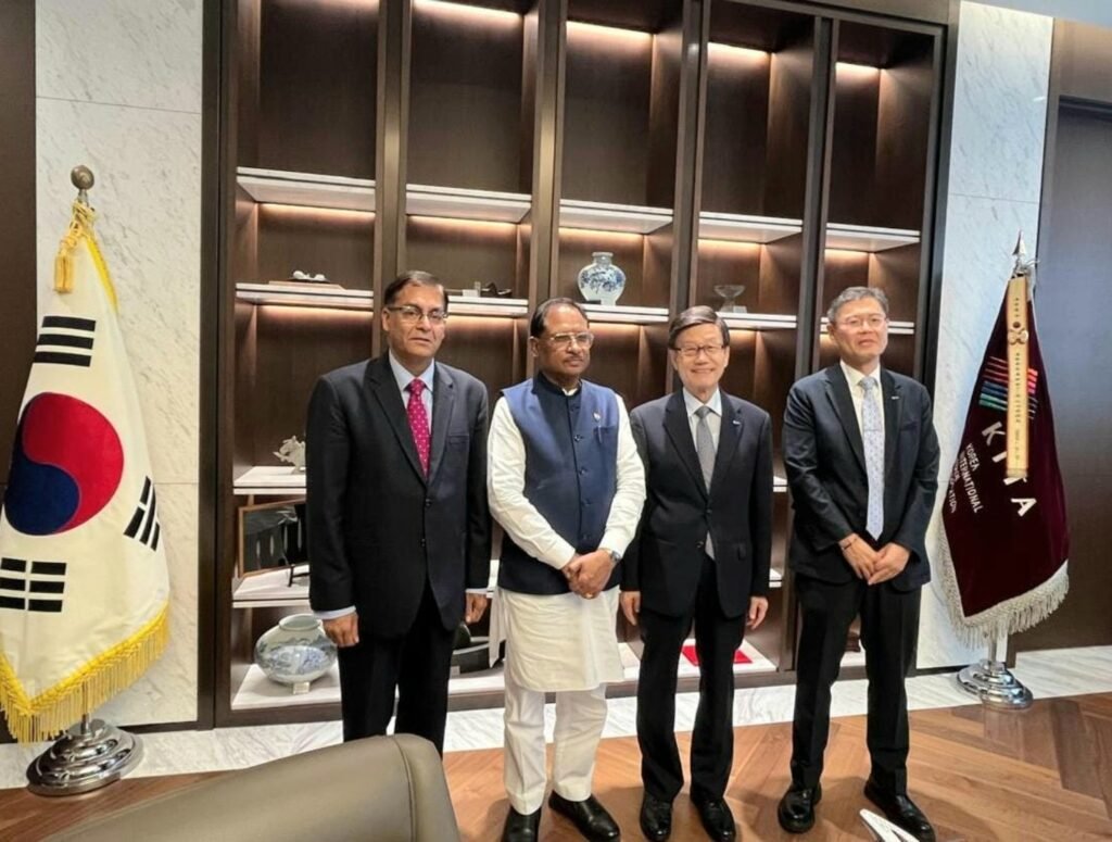 दक्षिण कोरिया के कोरिया इंटरनेशनल ट्रेड एसोसिएशन (KITA) से मुख्यमंत्री विष्णुदेव साय की सार्थक मुलाकात .. Kshiti Technologies दक्षिण कोरिया के कोरिया इंटरनेशनल ट्रेड एसोसिएशन (KITA) से मुख्यमंत्री विष्णुदेव साय की सार्थक मुलाकात .. Kshiti Technologies