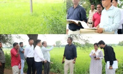 कलेक्टर डॉ संजय कन्नौजे ने खेत में जाकर किया गिरदावरी जांच .. Kshiti Technologies