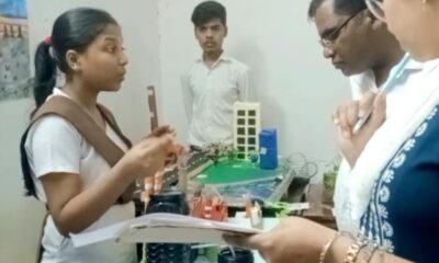 जल प्रदूषण विषय पर विज्ञान मेला में अंशिका ऐरन ने लहराया परचम .. Kshiti Technologies