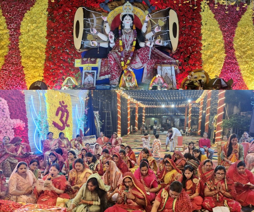 सक्ती की मां महामाया दुर्गा पंडाल में दादी रानी सती का भव्य मंगल पाठ, महिलाओं की उमड़ी भीड़ .. Kshiti Technologies सक्ती की मां महामाया दुर्गा पंडाल में दादी रानी सती का भव्य मंगल पाठ, महिलाओं की उमड़ी भीड़ .. Kshiti Technologies