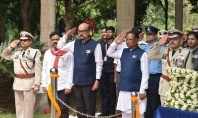 राज्यपाल रमेन डेका और मुख्यमंत्री विष्णु देव साय ने शहीद वाटिका पहुंचकर शहीद जवानों को दी श्रद्धांजलि .. Kshiti Technologies