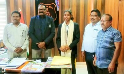 विश्वकप कबड्डी की ‘प्लेयर ऑफ द टूर्नामेंट’ संजू यादव का सक्ती में हुआ सम्मान .. Kshiti Technologies